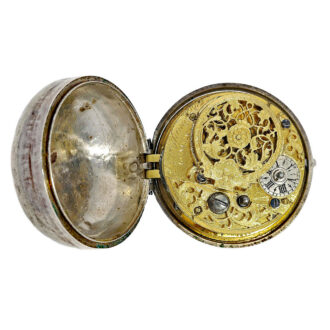 English silver pair cased verge pocket watch Circa 1739