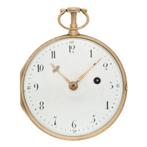 Very large red gold Swedish verge watch with open faced case Circa 1785