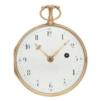 Very large red gold Swedish verge watch with open faced case Circa 1785