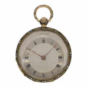 French 18 carat gold and enamel lépine watch Circa 1820