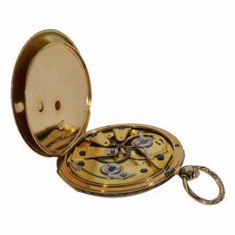 French 18 carat gold and enamel lépine watch Circa 1820