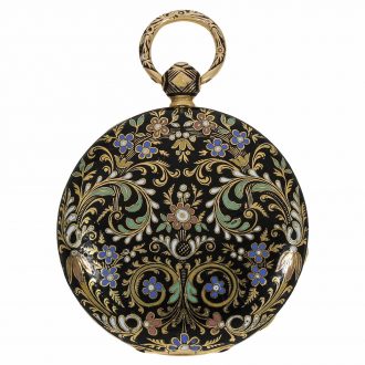 French 18 carat gold and enamel lépine watch Circa 1820