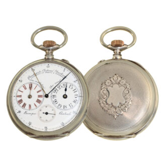 A rare silver Italian engine turned lever pocket watch Circa 1890 A rare silver Italian engine turned lever pocket watch Circa 1890