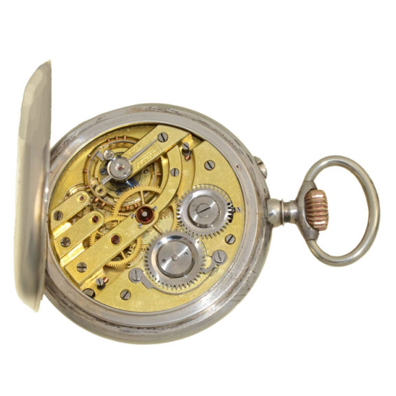 A rare silver Italian engine turned lever pocket watch Circa 1890 A rare silver Italian engine turned lever pocket watch Circa 1890