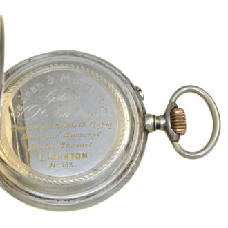 A rare silver Italian engine turned lever pocket watch Circa 1890 A rare silver Italian engine turned lever pocket watch Circa 1890