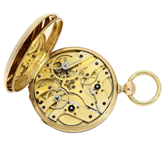Italian 18k gold pocket watch with Seconds Morte Circa 1860 Italian 18k gold pocket watch with Seconds Morte Circa 1860
