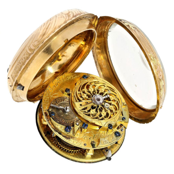 Rare Swedish gold with Massey escapement Circa 1729 Rare Swedish gold with Massey escapement Circa 1729