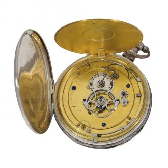 Silver French complicated lépine with self strike and repeater Circa 1850