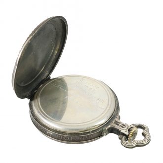French watch silver relief housing with Jesus cross Circa 1880