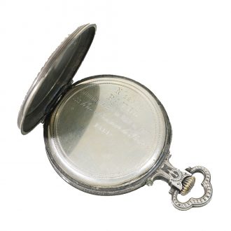 French watch silver relief housing with Jesus cross Circa 1880