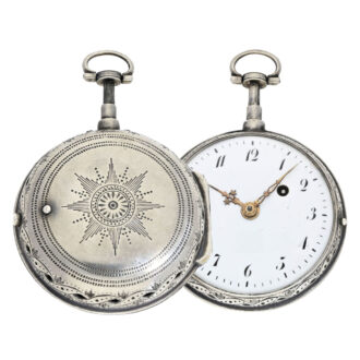 Swiss silver verge with repeating hours and quarters Circa 1780