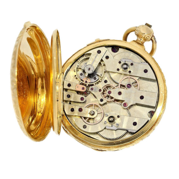 Swiss fine gold pocket watch with Seconde Morte Circa 1860 Swiss fine gold pocket watch with Seconde Morte Circa 1860