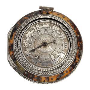 Very big English early silver verge watch with four cases Circa 1778