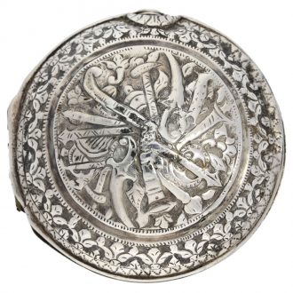 Very big English early silver verge watch with four cases Circa 1778