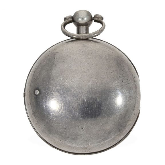 Very fine silver English verge watch with champlevé dial Circa 1755 Very fine silver English verge watch with champlevé dial Circa 1755