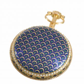 French 18 carat gold and enamel verge watch Circa. 1770