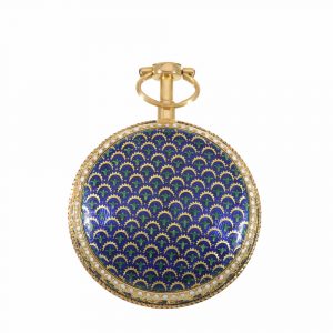 French 18 carat gold and enamel verge watch Circa. 1770