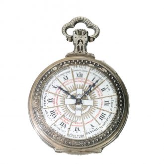 French silver pocket watch for Catholic priests Circa 1880