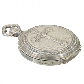 French silver pocket watch for Catholic priests Circa 1880