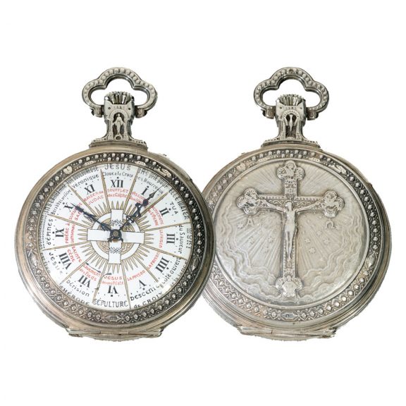 French silver pocket watch for Catholic priests Circa 1880 French silver pocket watch for Catholic priests Circa 1880