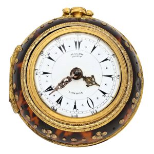 An English gilt verge watch covered with tortoiseshell Circa 1800