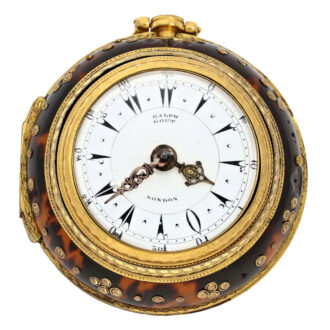 An English gilt verge watch covered with tortoiseshell Circa 1800