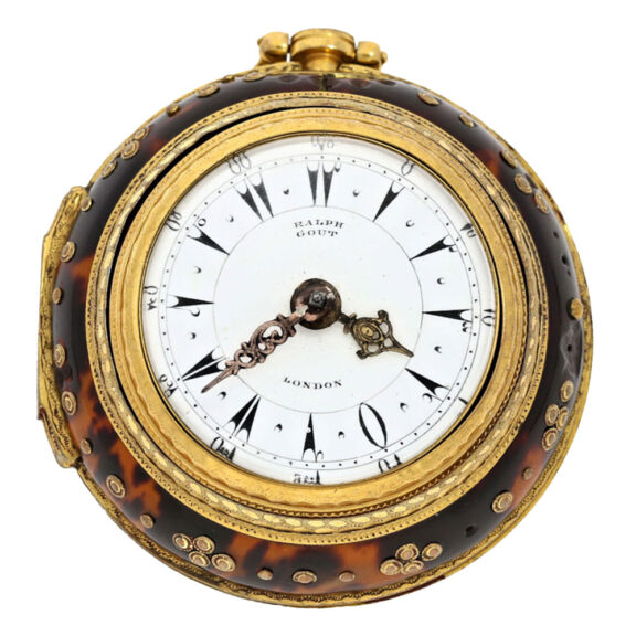 An English gilt verge watch covered with tortoiseshell Circa 1800