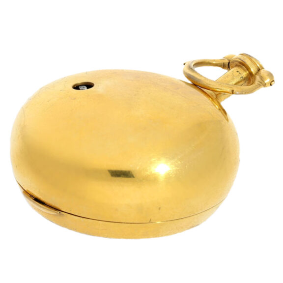 An English gilt verge watch covered with tortoiseshell Circa 1800 An English gilt verge watch covered with tortoiseshell Circa 1800
