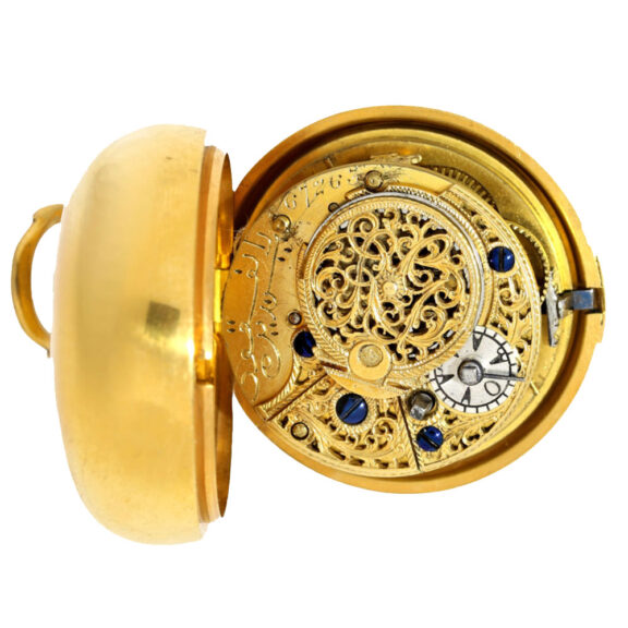 An English gilt verge watch covered with tortoiseshell Circa 1800 An English gilt verge watch covered with tortoiseshell Circa 1800