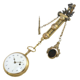 French gold verge repeater with chatelaine Circa 1800 French gold verge repeater with chatelaine Circa 1800