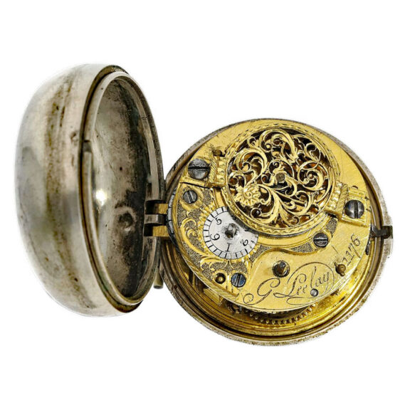 English champlevé repoussé pair cased verge watch Circa 1778 English champlevé repoussé pair cased verge watch Circa 1778