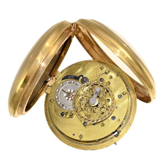 French gold verge repeater with chatelaine Circa 1800 French gold verge repeater with chatelaine Circa 1800