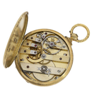 Magnificent English pocket watch Circa 1840 with a typical Liverpool lever movement, the so called "Detached Lever"