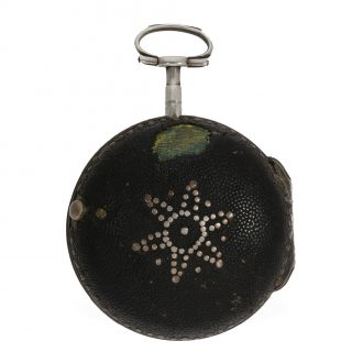 Early silver English pocket watch with alarm on bell Circa 1790