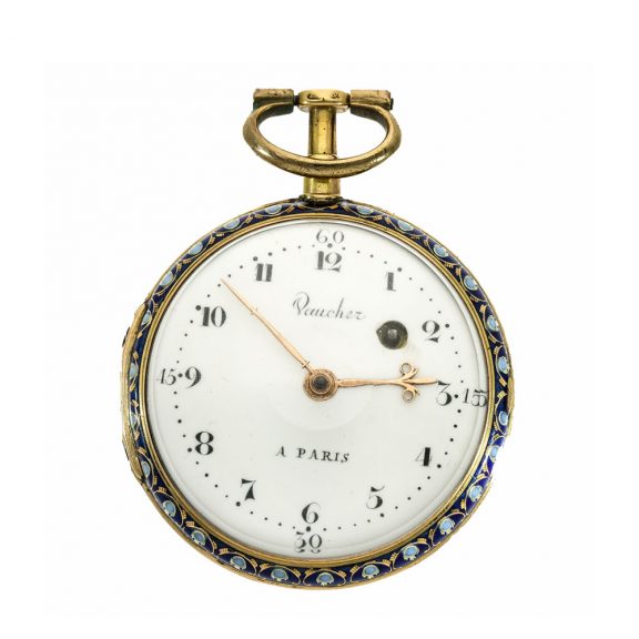 French 18 carat gold and enamel verge pocket watch Circa 1780 French 18 carat gold and enamel verge pocket watch Circa 1780