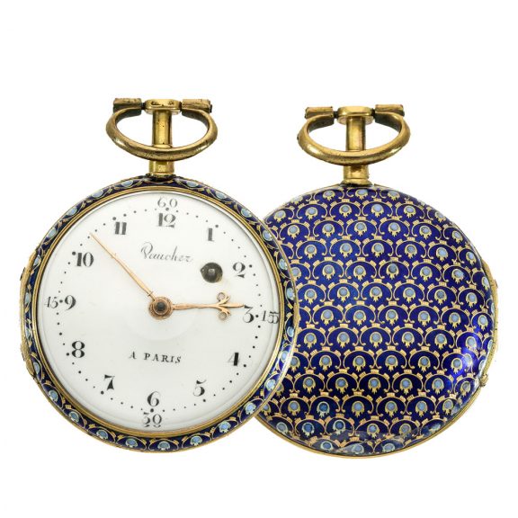 French 18 carat gold and enamel verge pocket watch Circa 1780