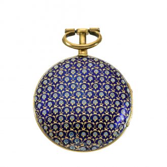 French 18 carat gold and enamel verge watch Circa 1780