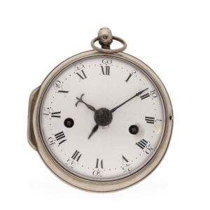 Fine French silver verge oignon watch with alarm Circa 1725