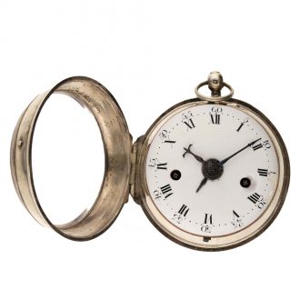 Fine French silver verge oignon watch with alarm Circa 1725