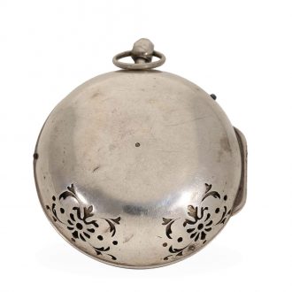 Fine French silver verge oignon watch with alarm Circa 1725