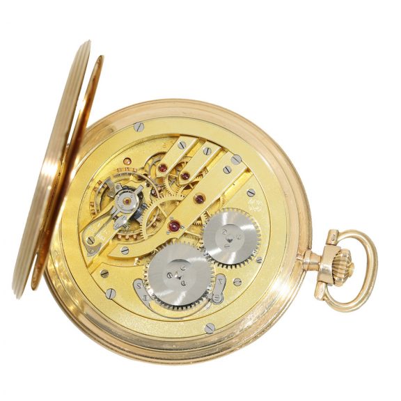 Swiss 14 carat gold large hunter cased pocket watch Circa 1910 Swiss 14 carat gold large hunter cased pocket watch Circa 1910