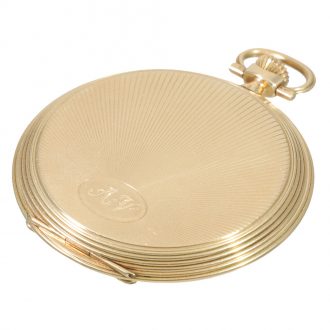 Swiss 14 carat gold large hunter cased pocket watch Circa 1910