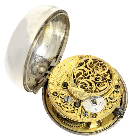 English Silver and tortoiseshell, verge pocket watch Circa 1775 English Silver and tortoiseshell, verge pocket watch Circa 1775