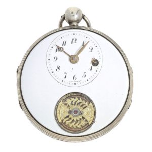 Swiss technically interesting large verge watch Circa 1770-1798
