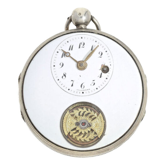 Swiss technically interesting large verge watch Circa 1770-1798
