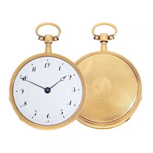 French gold engine-turned repeater watch Circa 1820