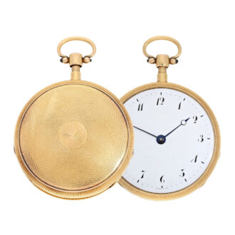 French gold engine-turned repeater watch Circa 1820
