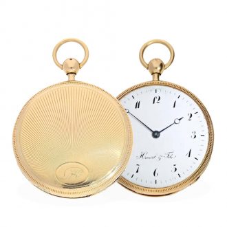 Swiss 18 Carat gold large pocket watch with repetition Circa 1810