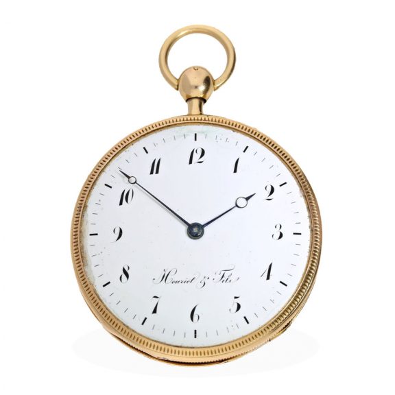 Swiss 18 Carat gold large pocket watch with repetition Circa 1810 Swiss 18 Carat gold large pocket watch with repetition Circa 1810
