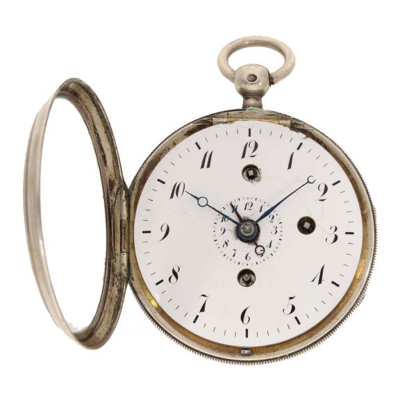 Swiss silver technically rare version of a verge watch Circa 1800 Swiss silver technically rare version of a verge watch Circa 1800
